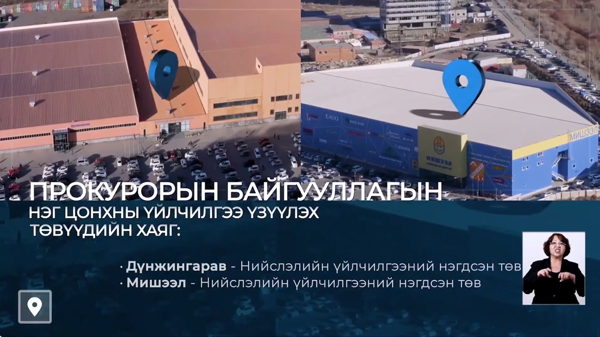 ПРОКУРОРЫН БАЙГУУЛЛАГЫН НЭГ ЦОНХНЫ ҮЙЛЧИЛГЭЭ ҮЗҮҮЛЭХ ТӨВ ДҮНЖИНГАРАВ, МИШЭЭЛ САЛБАРТ АЖИЛЛАЖ БАЙНА