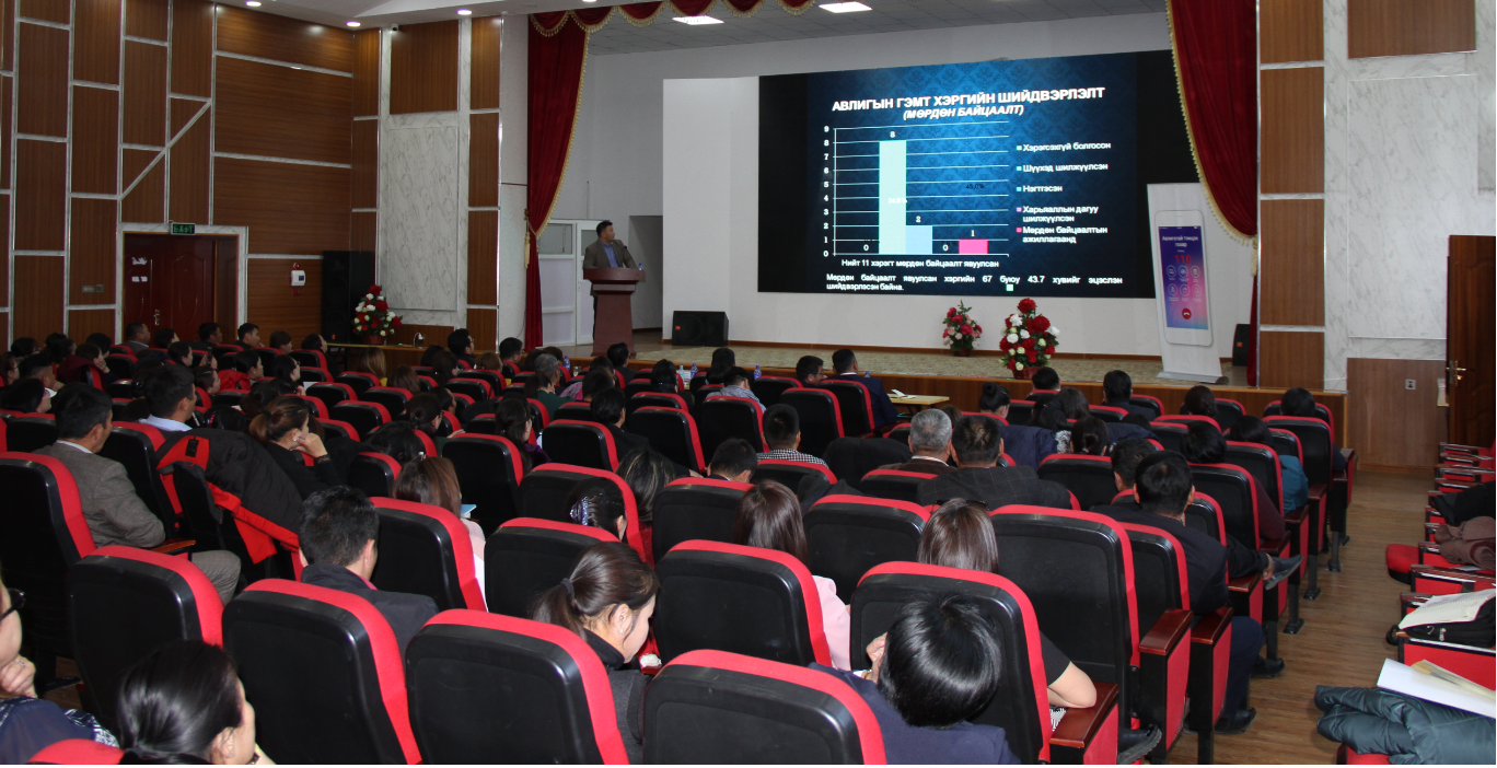 ХӨВСГӨЛ АЙМГИЙН ПРОКУРОРЫН ГАЗАР “ИРГЭН ТӨВТЭЙ СОЁН ГЭГЭЭРҮҮЛЭХ ӨДӨРЛӨГ” АРГА ХЭМЖЭЭНД ОРОЛЦОВ